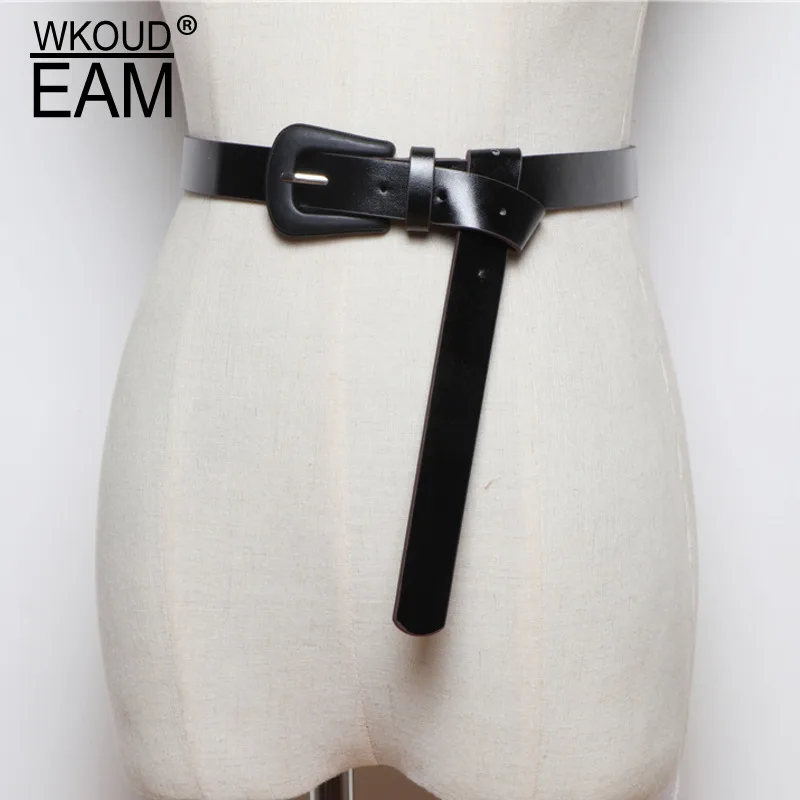 WKOUD EAM новинка 2020 летний ремень с металлической пряжкой кожаный для женщин модный