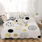 Комплект постельного белья с разноцветным геометрическим круглым принтом, пододеяльник, наволочка, односпальный, двойной, большой размер, супермягкий, всесезонный, домашний текстиль