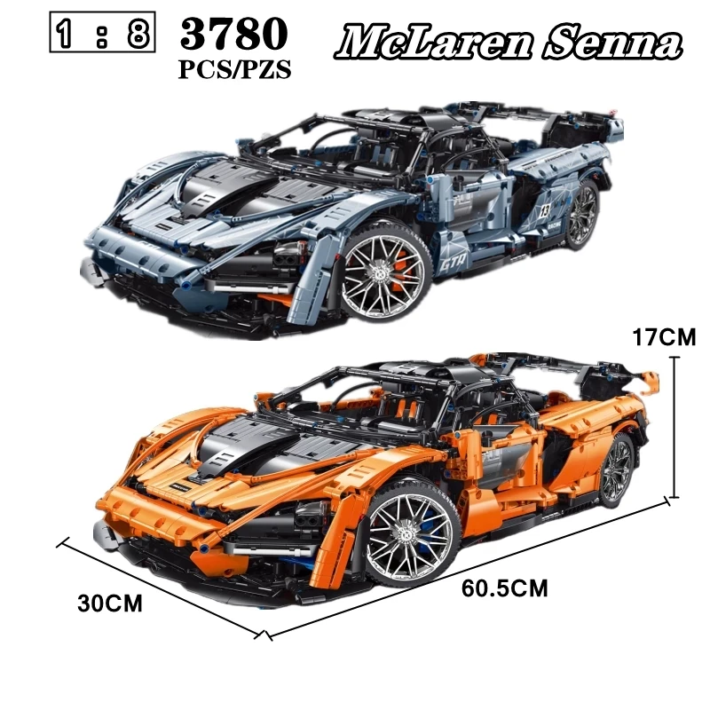 

T5013 High-Tech RC McLarens Senna Super Hypercar Racing Car MOC Model Building Block Brick Kids Educational Toys Christmas Gifts