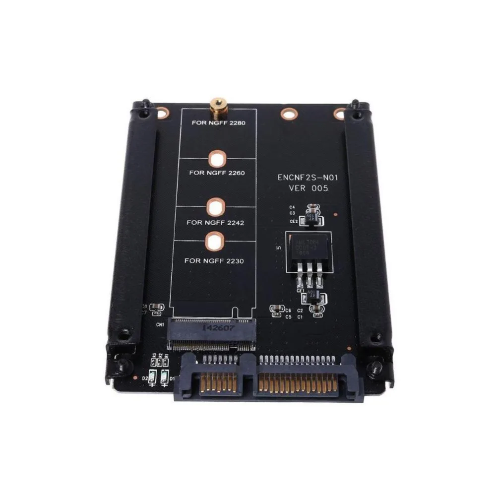Металлический Чехол B+ M ключ M.2 NGFF SSD до 2,5 дюймов SATA 6 ГБ/сек. адаптер карта с корпусом разъем M2 адаптер NGFF с 5 винтами