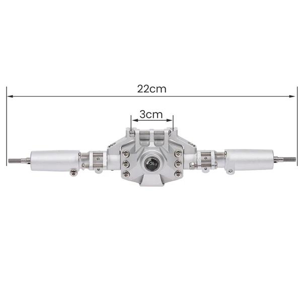 

SCX10 Metal CNC Anodized Full Front Rear Portal Axle for 1/10 RC Crawler Car Axial SCX10 II 90046 90047 Upgrade Parts,Silver