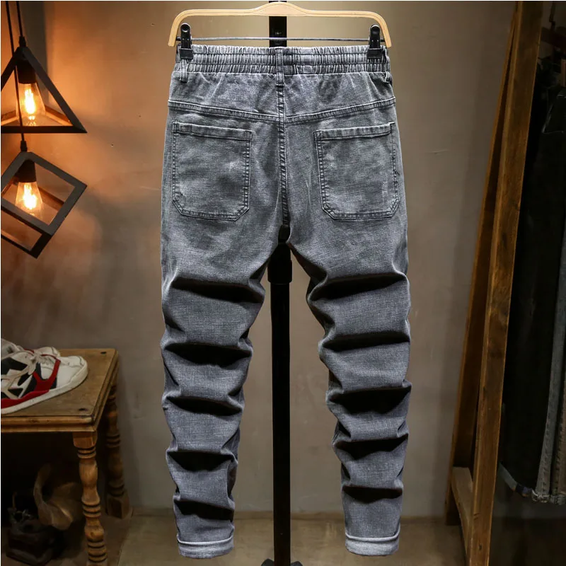 10XL Plus Size Men Fashion Black Ripped Jeans Men Pants Jeans Homme Baggy Jeans Trousers Male Long Denim Pants New 2021 Loose