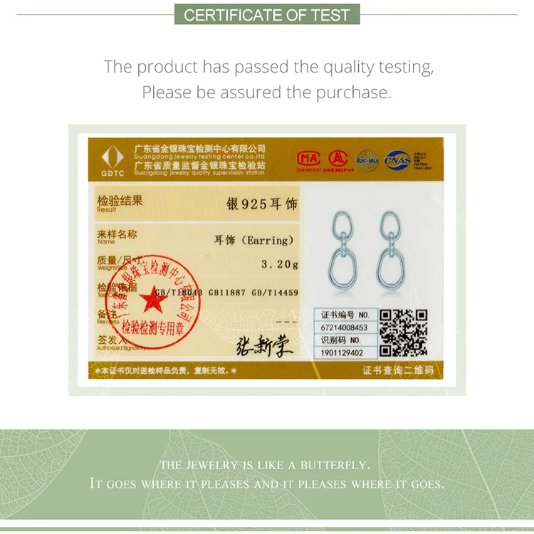 

WOSTU Genuine 925 Sterling Silver Geometric Set Drop Hoop Earrings & Necklace Chain For Women Luxury Jewelry S226