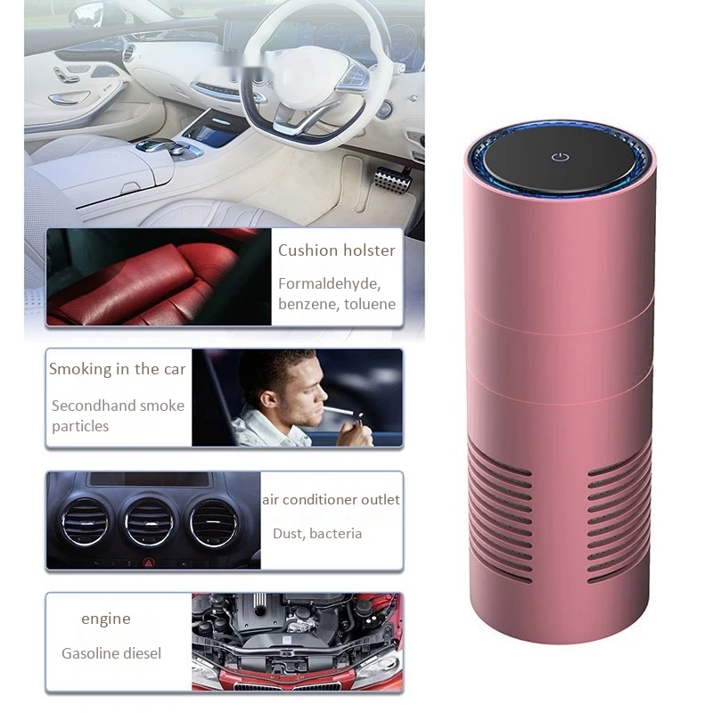 

UVC Filter Air Purifier USB LED Light Ionizer Negative Ion Generator