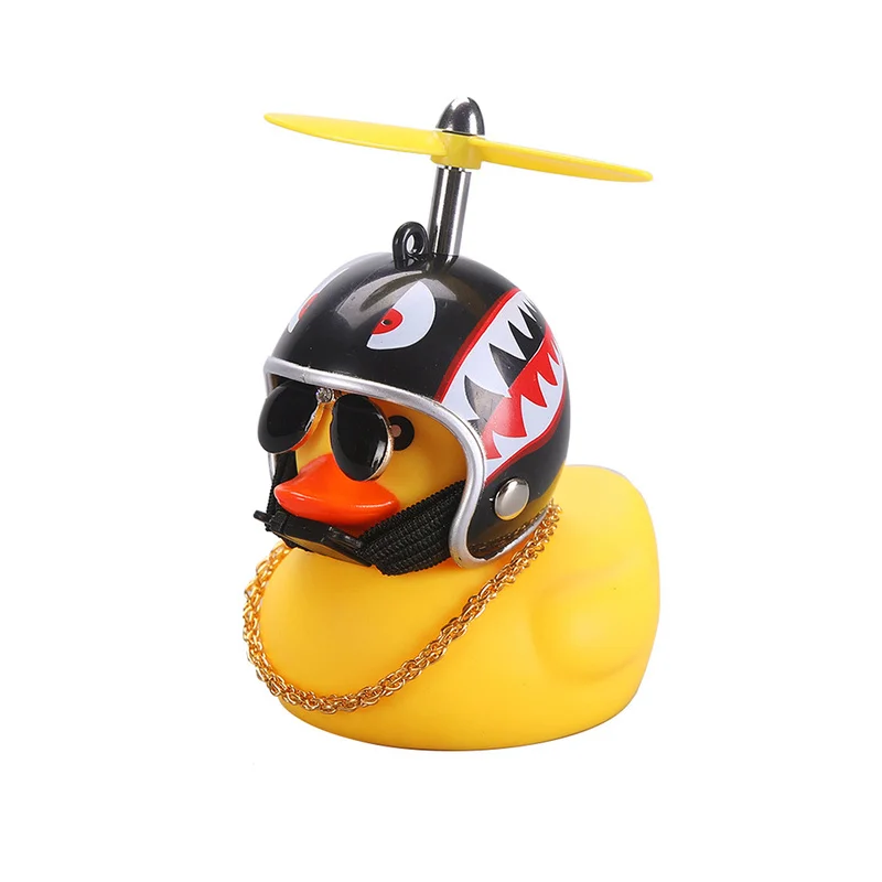 Car Styling Helmet-mounted Yellow Duck Car Interiors Lucky Duck Society Lovely Duck Car Accessories Car Ornament