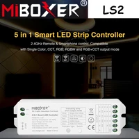 miboxer ls2 5 in 1 smart led strip controller 2 4hz remote smartphone control compotible cct rgbrgbwrgbcct led strip light