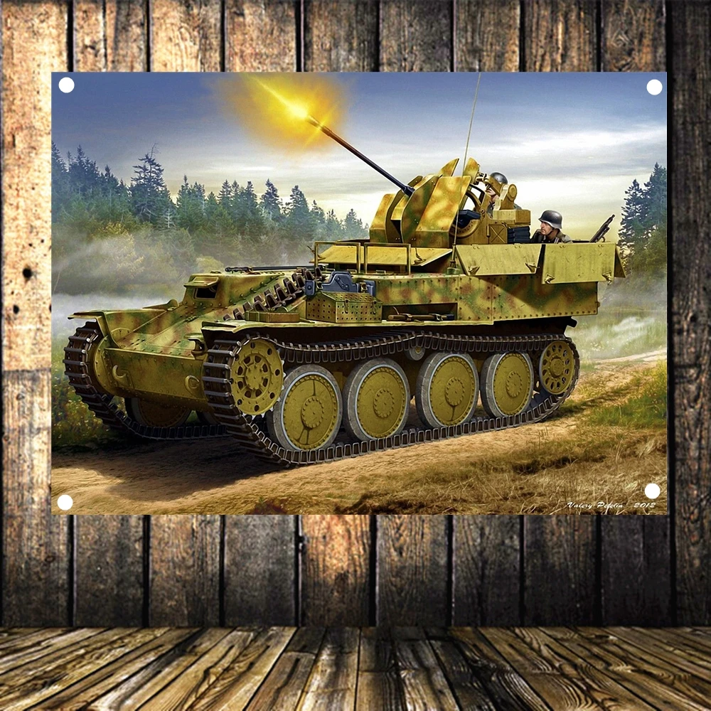 Военные обои флаг баннер вермахт Тигр Танк WW2 постер Холст Картина настенное