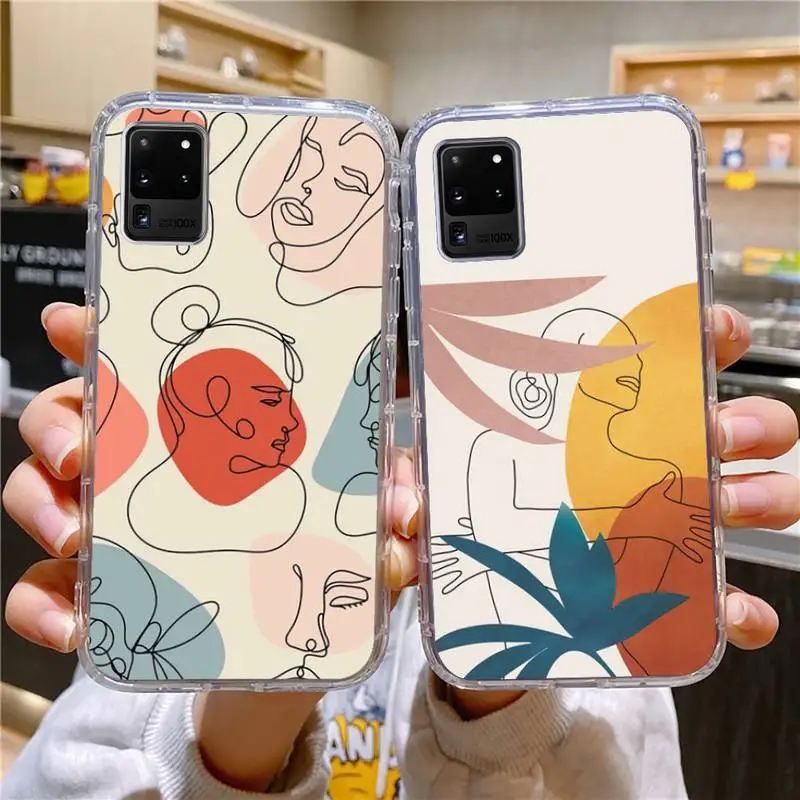 

Art Painting Phone Case For Samsung Galaxy S10 S10e S8 S9 Plus S7 Edge Note10 9 8 Soft Transparent TPU Cove