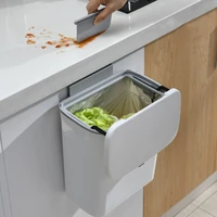 trash can kitchen wall mounted can garbage storage bin household cabinet door classifi cation sliding cover trash box