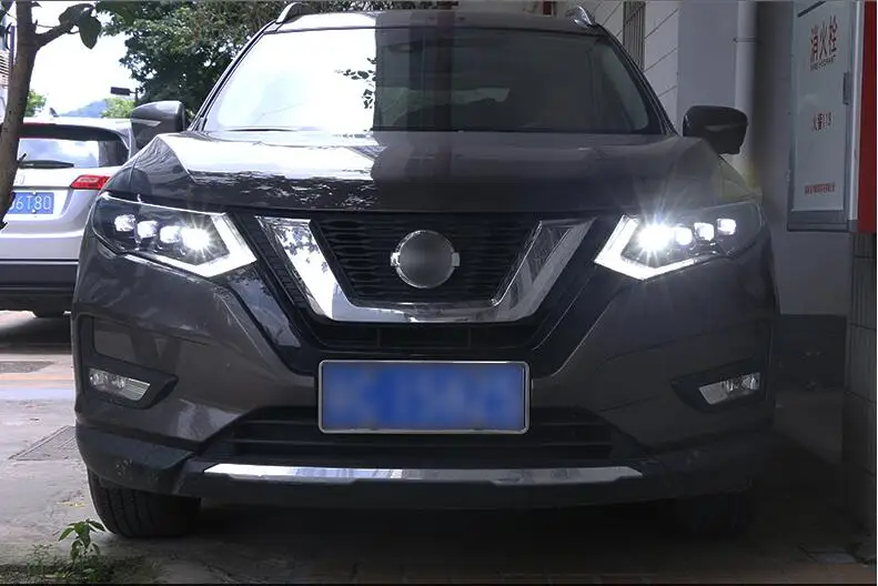 2 шт.~ 2019y автомобильный bupmer головной светильник для Nissan X-Trail головной светильник Rogue X Trail xtrail автомобильные аксессуары светодиодный фонарь X-Trail налобный фонарь