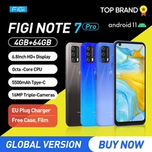 FIGI teléfono inteligente Note 7 Pro, pantalla HD de 6,8 pulgadas, ocho núcleos, 4GB y 64GB, Android 11, cámara Triple ia de 16MP, 5500mAh (3)