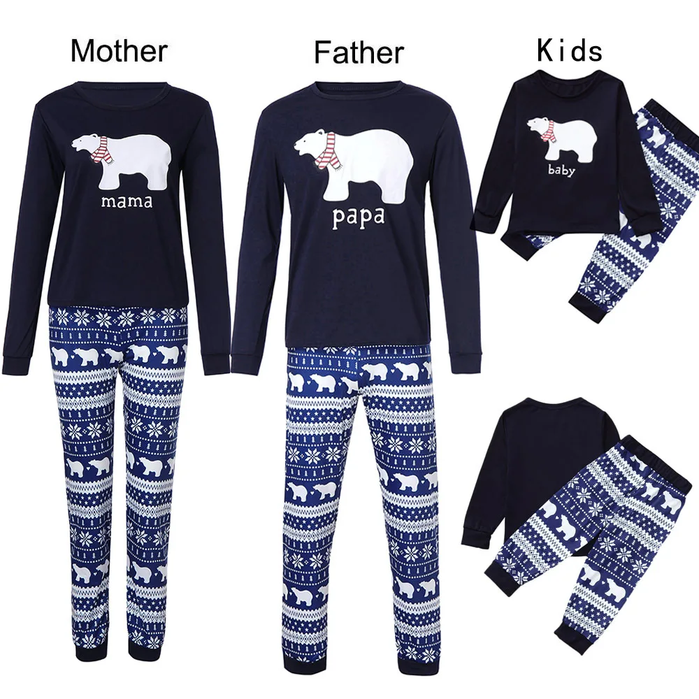

Plus Size Family Christmas Pajamas 2021 Xmas Cartoon Family Pajamas Set Adult Kid Top+pants Xmas Sleepwear Pj's Set Baby Romper