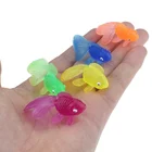 10 шт.упак. моделирование мини Цвет Фул ПВХ пластик яркие маленькие рыбки Мягкая наживка в виде рыбки игрушки для детей случайный Цвет