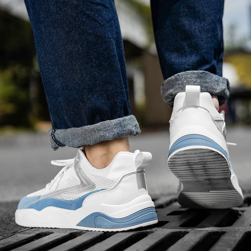 

2021 Summer New Mesh Breathable High-top Sports Shoes Classic Versatile Comfortable Fit Round Toe Lace-up Fashion Sneakers