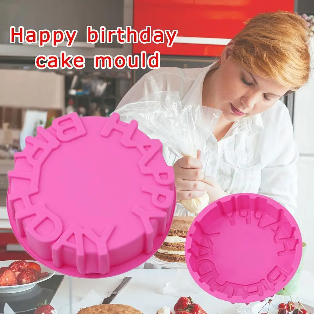 1 шт. силиконовых кейсов с днем рождения круглая форма для льда пресс форм Кухня