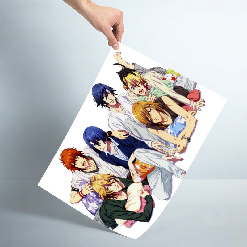 Атласный постер Uta no Prince Sama на заказ тканевый настенный с принтом из шелковой