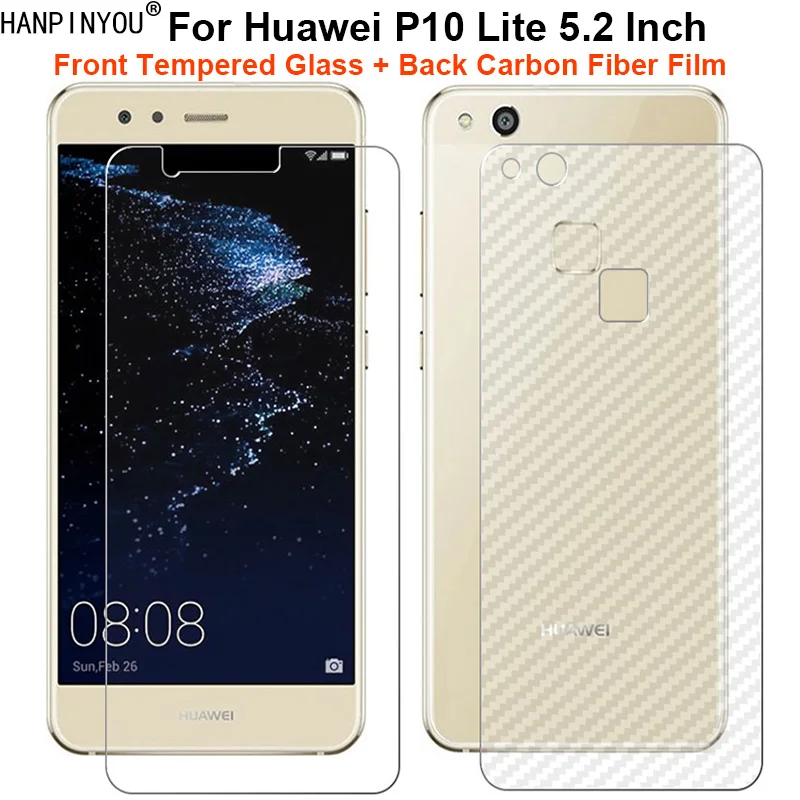 Для Huawei P10 Lite P10Lite 5 2 &quot1 комплект = мягкая задняя пленка из углеродного волокна +
