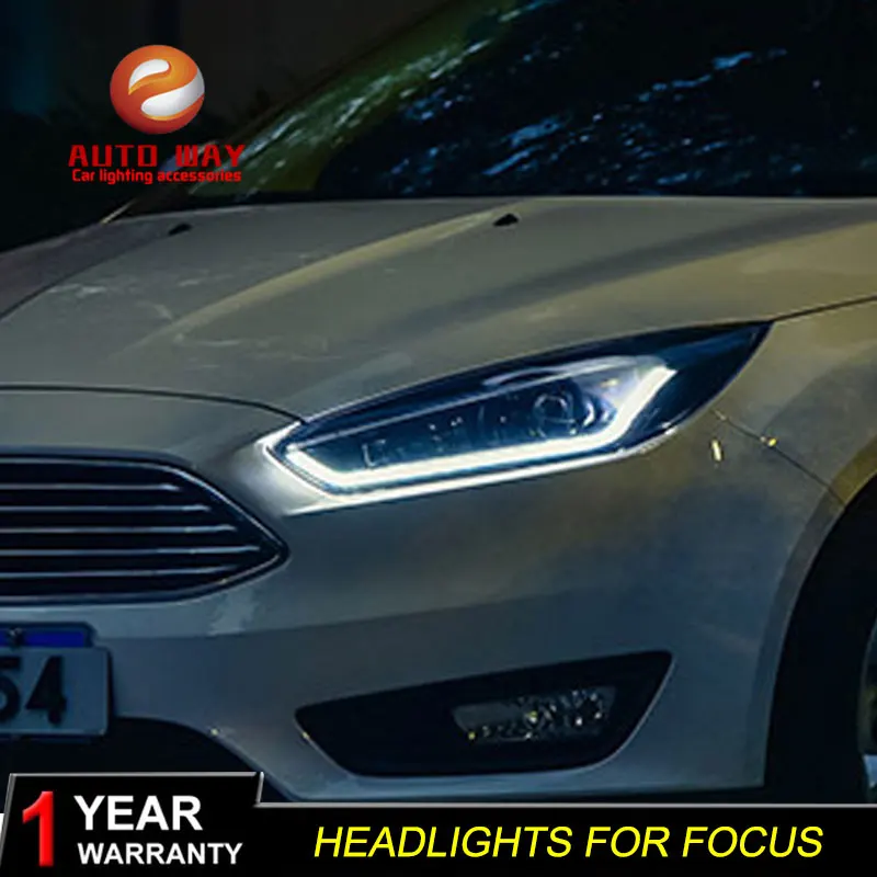 Стайлинг автомобиля чехол для Ford Focus передние фары фокус светодиодные DRL Объектив