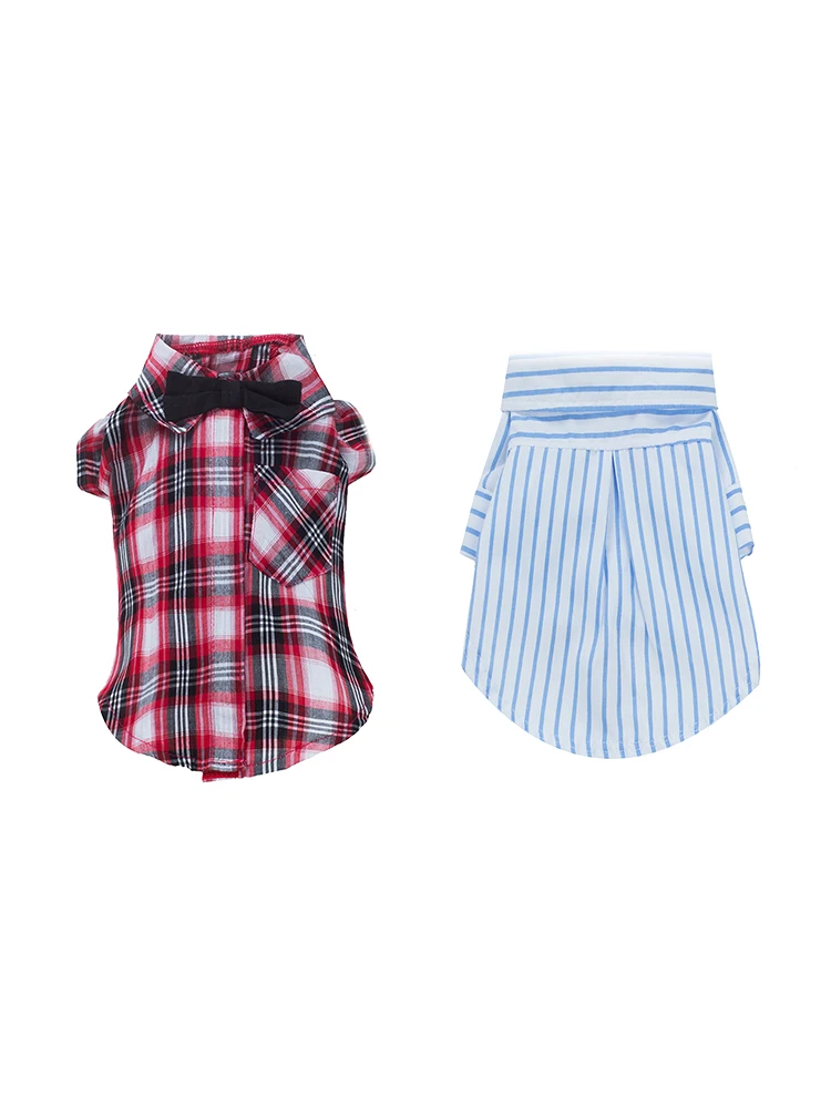 Индивидуальная одежда рубашка для собак летняя Милая в полоску блузка Одежда