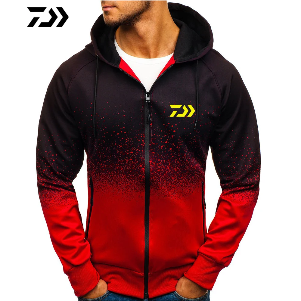 Мужской осенне-зимний Кардиган с капюшоном и принтом Спортивная Повседневная