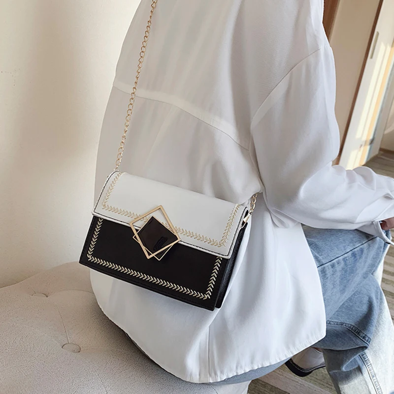 

OLN 2020 New Small Shoulder handbag Chain bags Women's Crossbody bag luxury PU soft Leather waterproof Messenger Square cute Bag