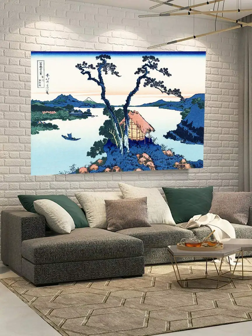 Крутая японская художественная печатная Гобеленовая настенная скатерть для