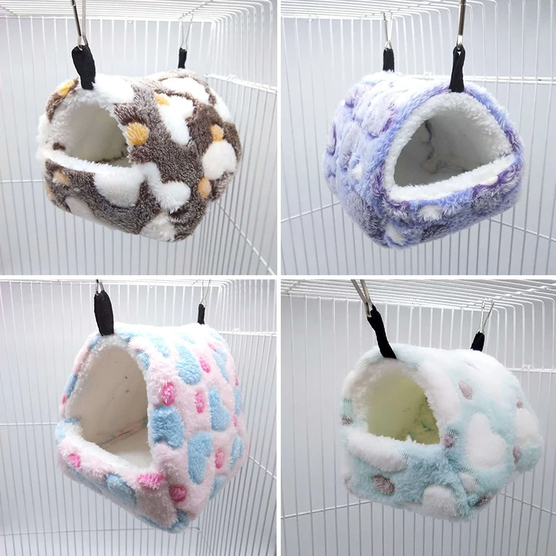 winter warm pet house cage for hamster guinea pig bed small animal nest for rodentguinea pigrathedgehog pet products free global shipping