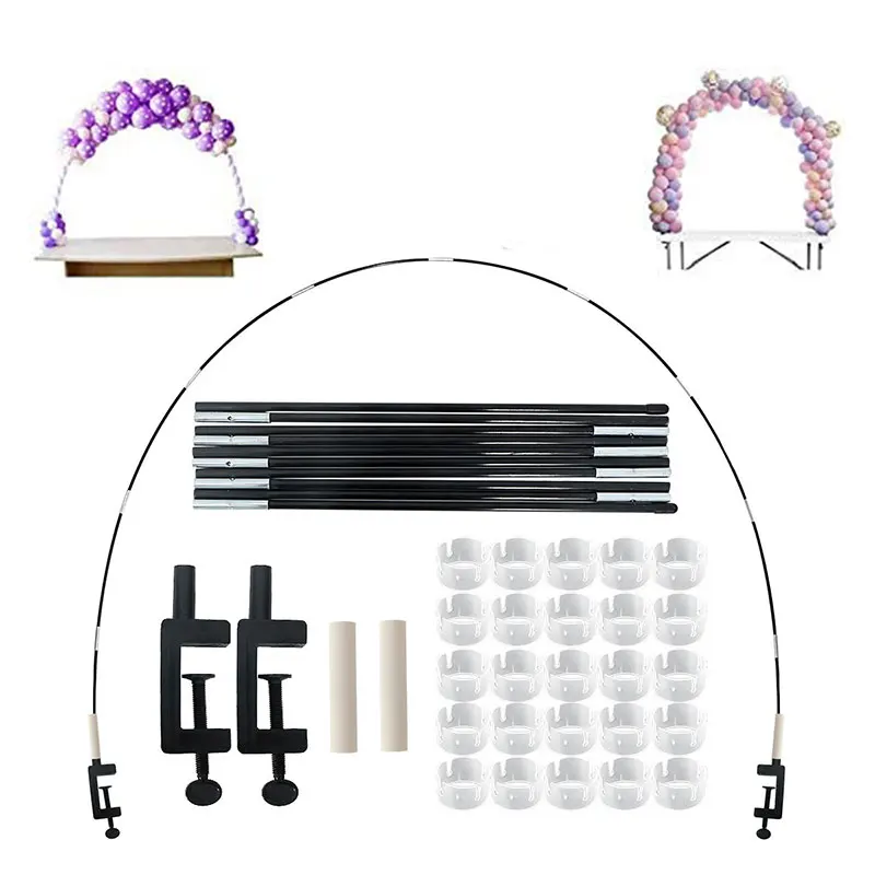 soporte globos Kit de soporte para arco de globos Kit de arco de globos de mesa para diferentes tamaños, soporte de arco de globos ajustable, ideal para decoraciones de fiesta de cumpleaños, Baby Shower