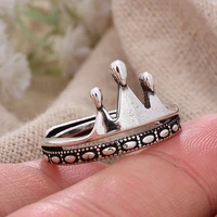 new arrival 30 silver plated trendy crown design ladies finger open rings for women birthday gift never fade