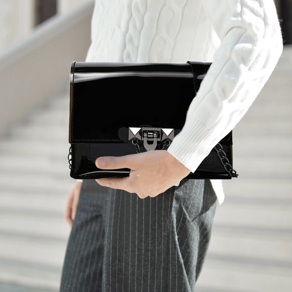 

Сумка-мессенджер женская из ПВХ, прозрачная, с цепочкой, простые универсальные