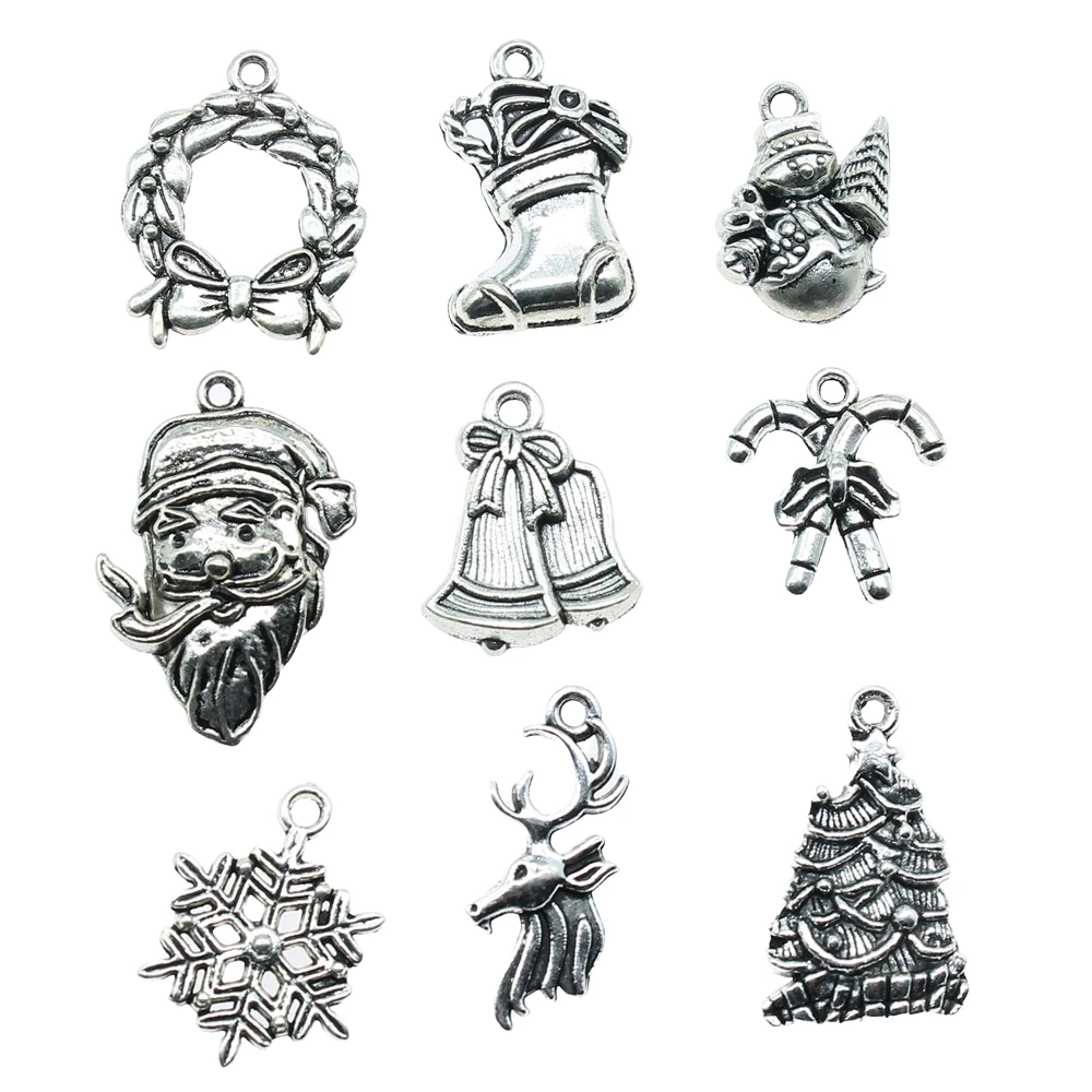 10 шт Санта Клаус Шарм Подвески Ювелирные Изделия Аксессуары Рождественские Для