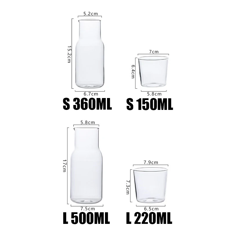 Посуда для напитков из боросиликатного стекла 2 шт. 500 мл | Дом и сад