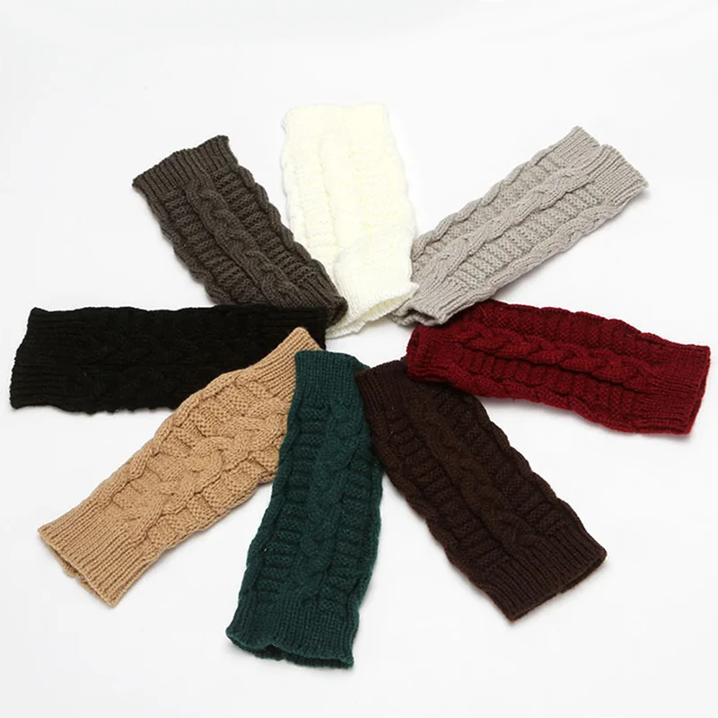 Knitted Gloves Women Knitted Half-finger Woman Gloves Wristband Fingerless Autumn and Winter Soft Warm Gloves Mittens Female images - 6