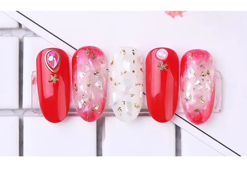 1 коробка украшения для дизайна ногтей Красочные Стразы маникюра ракушки 3D