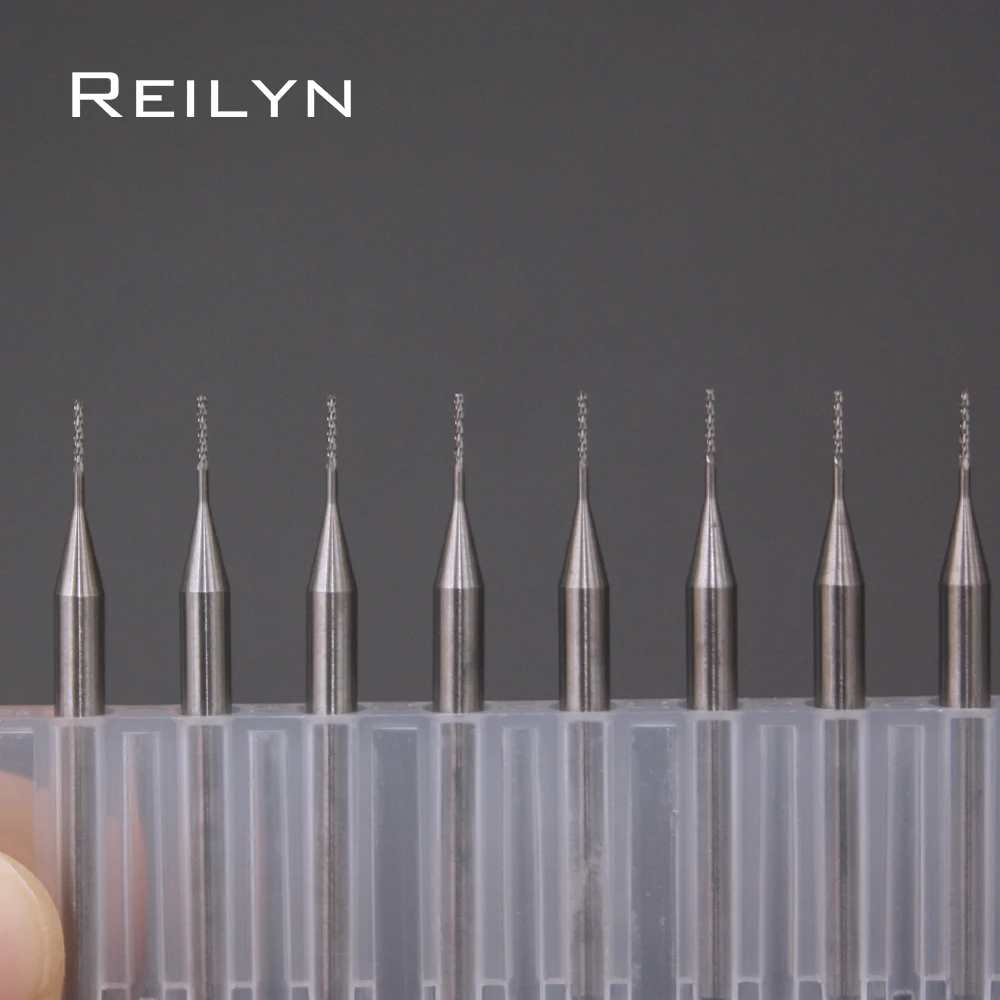 

10 шт. 0,8x5,5x3,175 мм PCB фреза ЧПУ плазменный резак Карбид Концевую Фрезу rountering инструмент мини сверло Вольфрам карбида PCB фрезерный станок