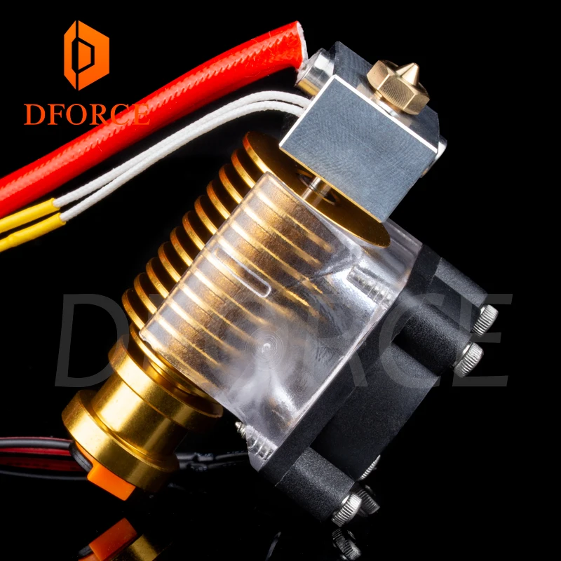 V6 Золотой радиатор v6 hotend 12 В/24 В дистанционного Bowen j-головка и вентилятор охлаждения кронштейн для E3D HOTEND для PT100 экструдер titan V6 насадка