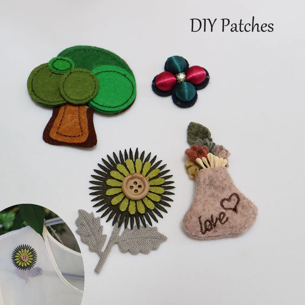 

3pcs/lot diy fashion flower patches for clothing 3D floral parche appliques parches bordados para ropa