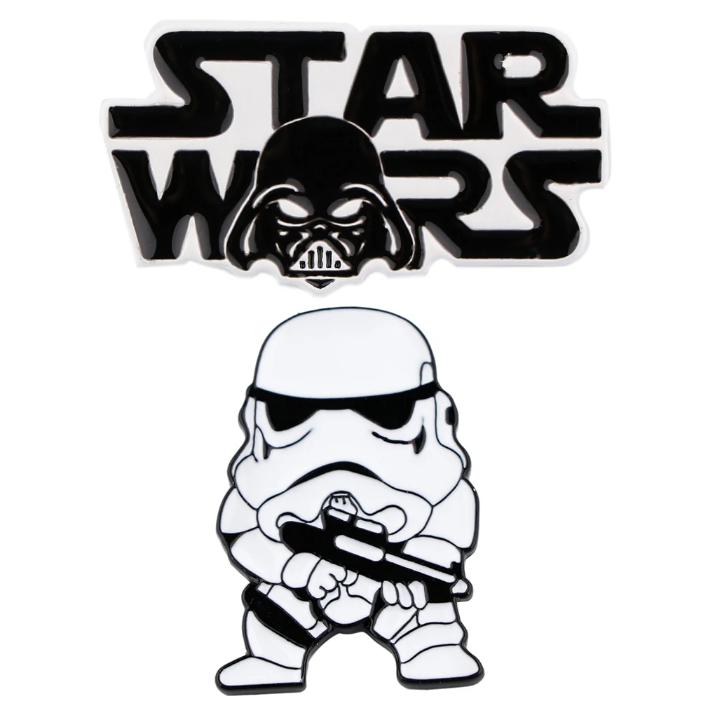 

YQ731 Movies Star Wars Enamel Pin Darth Vader Badge Cool Brooch Cartoon Briefcase Badge Lapel Pin Decorative Jewelry Fans Gifts