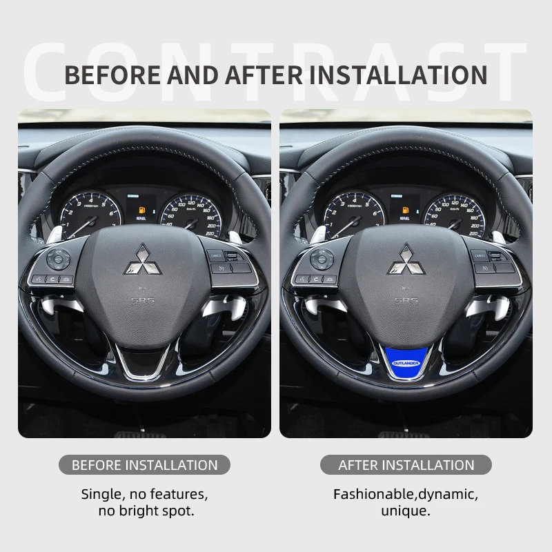 Автомобильный Стайлинг отделка рулевого колеса молдинг крышки для MITSUBISHI OUTLANDER 2017