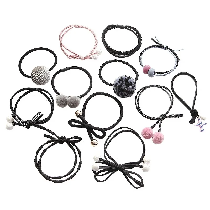 12 шт./компл. резинки для волос Милые простые эластичные аксессуары волос| |