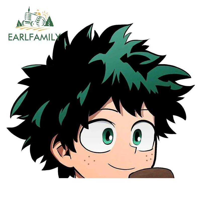 EARLFAMILY 13cm x 10.7cm for My Hero Academia Midoriya Izuku Waterproof Anime 3D Scratch-proof Windshield Decal Vehicle - купить по