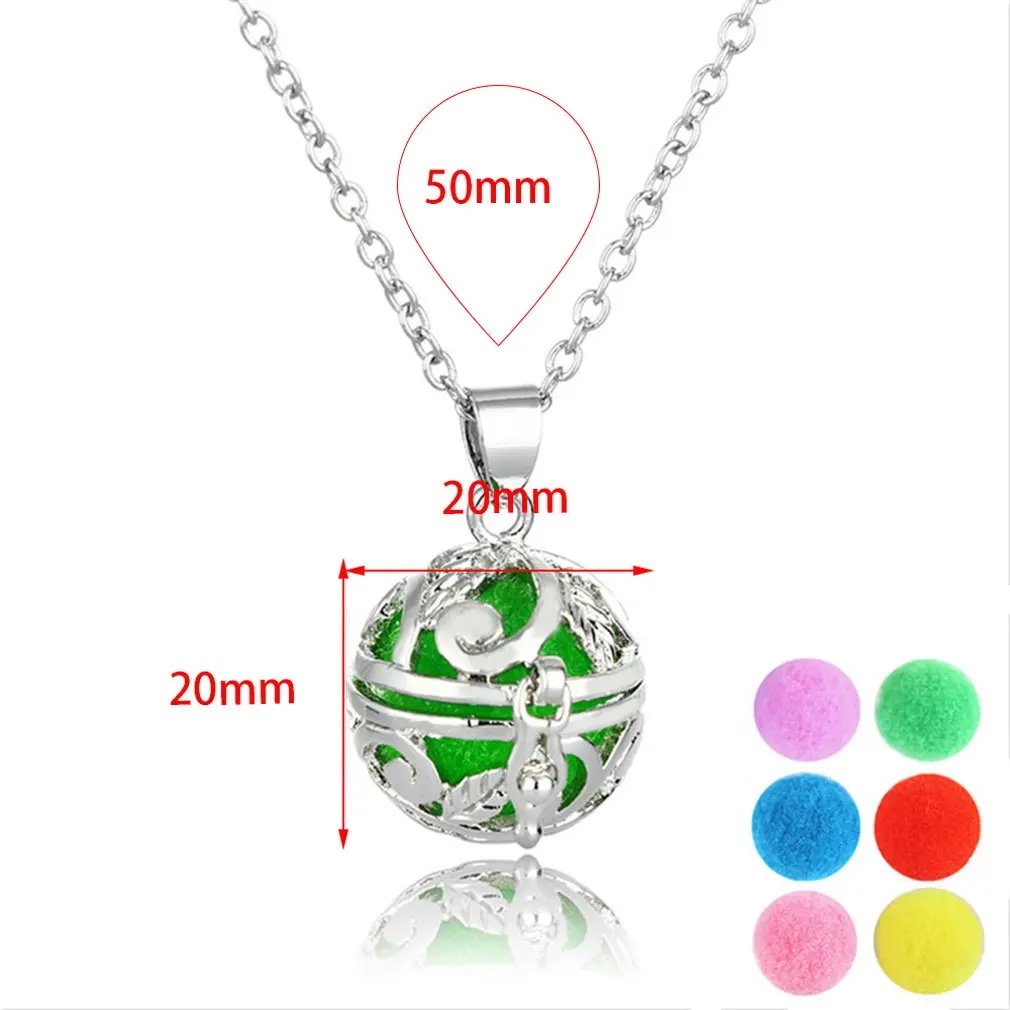 

Essential Oil Diffuser Necklace Hollow Ball Lockets Pendant Aromatherapy Necklace With Insert Balls Universal Jewelry