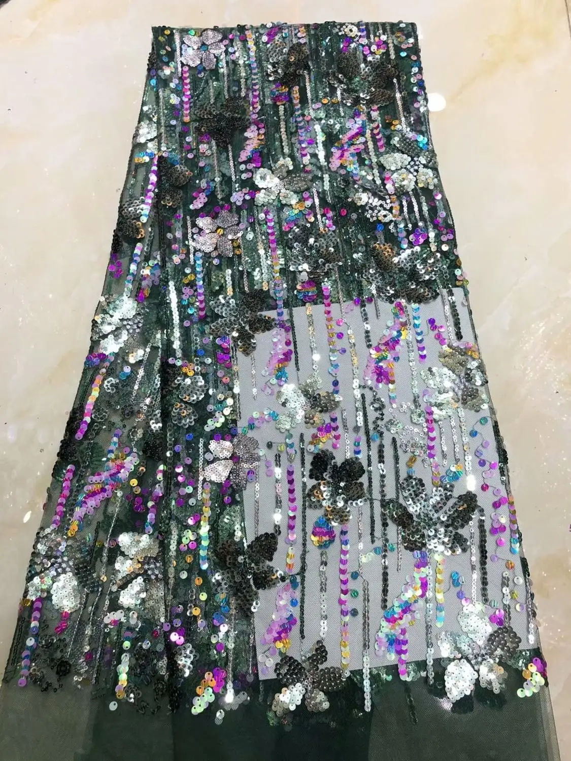 

African luxury delicate Hand embroidery Sequins Lace 2020 Nigerian France Net and Beads for wedding dress Great quality