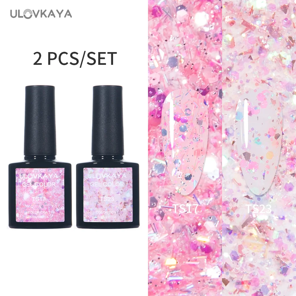 ULOVKAYA 2 шт./компл. светоотражающий Блестящий УФ гель для ногтей 7 3 мл