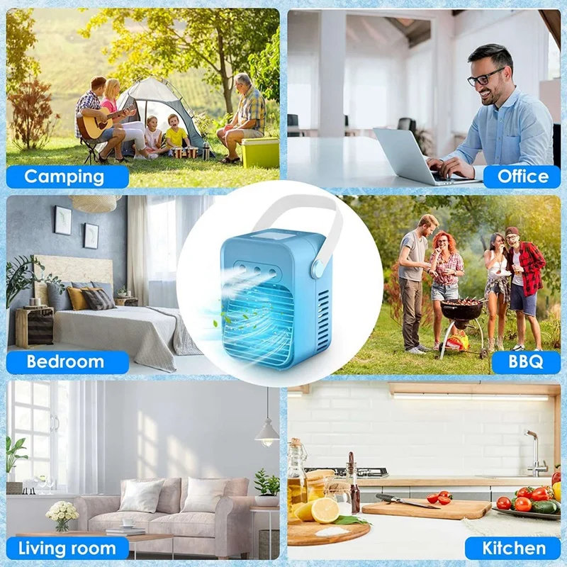 

Portable Air Conditioner,Personal Air Conditioner, Mini Evaporative Desk Cooler Fan Humidifier 3 Speed for Home Outdoor