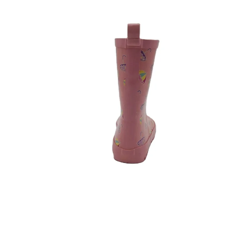 

Popular best selling cute cartoon oem printed cheap children plastic wellies boots jelly pink gumboots for kids