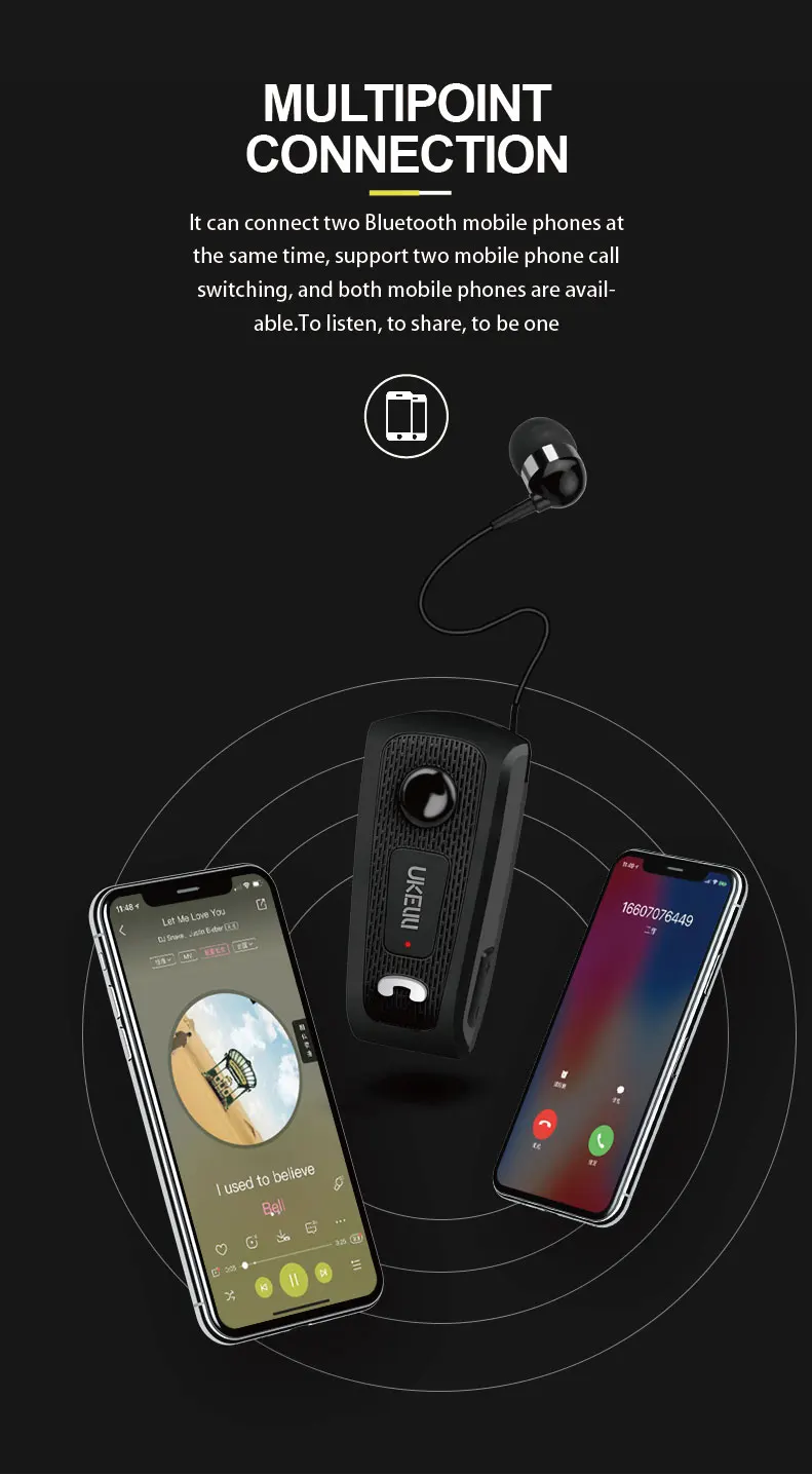 FINEBLUENew UK-E20 Портативный бизнес беспроводной Bluetooth гарнитура Телескопический Тип наушники с микрофоном гарнитура вызов вибрации