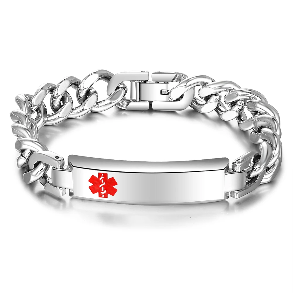 Браслеты для мужчин и женщин браслеты из нержавеющей стали с серебряной цепочкой