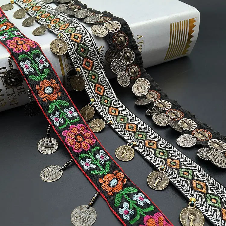 Оптовая продажа 10 ярдов украшение с блестками и бахромой для одежды сумок