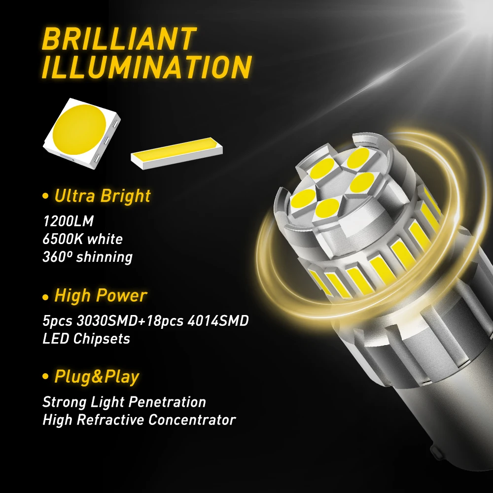 Лампа автомобильного заднего света OXILAM 2x 1156 BA15S P21W LED 1157 BAY15D P21/5W P27W 7440 W21W W21/5W T15 W16W сигнальная лампа стоп-сигнала и заднего хода.